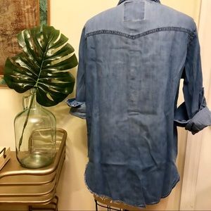 Western Style Boyfriend Chambray Shirt